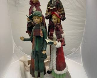 Choir family, figurines, christmas decor, holiday decor, carolers 