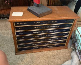 Antique wire cabinet 