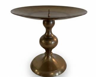Vintage Brass Pillar Candle Holder