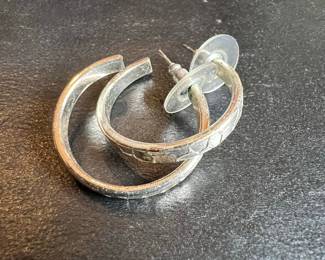 Textured Hoop Earrings
