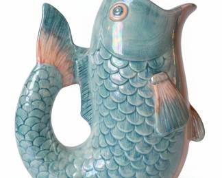 Henriksen Imports Japan Iridescent Fish Pitcher