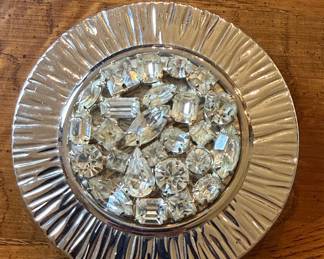 Vintage Evans Rhinestone Powder Compact