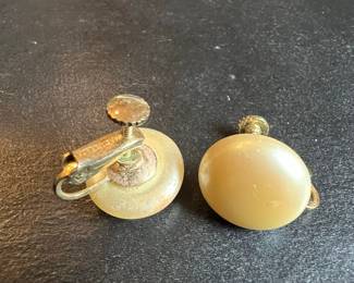 Marvella Faux Pearl Screw-Back Earrings