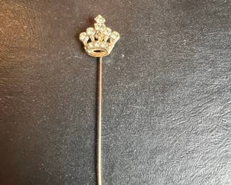 Vintage Crown Motif Stick Pin