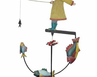 Vintage Fisherman Sky Hook Balance Toy