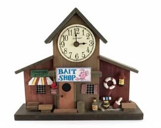 Spoontiques Bait Shop Novelty Clock (Working)