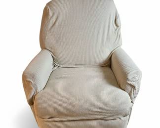 Swivel Rocker Recliner with Textured Slipcover