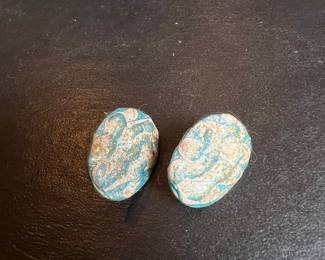 Artisan Crafted Mixed-Media Stud Earrings