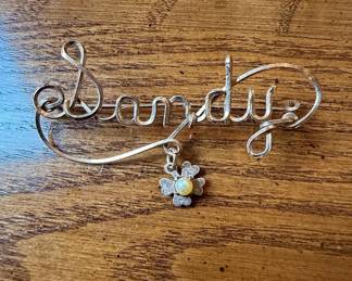 Vintage Sterling Silver 'Sandy' Name Brooch