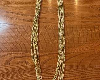 Monet Multi-Strand Gold-Tone Chain Necklace