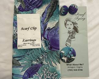 What About Me? Scarf and Matching Clip/Earring Set