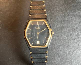 Bulova Quartz Two-Tone Hexagonal Wristwatch