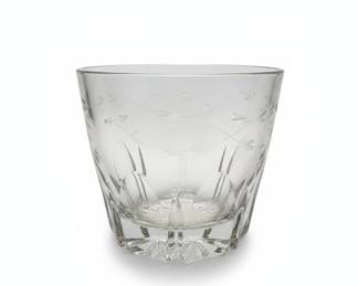 Vintage Princess House Heritage Pattern Etched Glass Ice Bucket