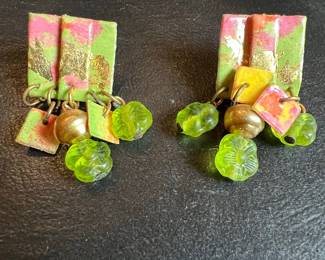 Artisan Handmade Mixed-Media Statement Earrings