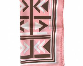 Vintage Geometric Silk Scarf