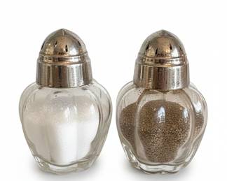 Vintage Crystal and Sterling Silver Salt and Pepper Shakers