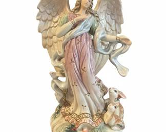 Fitz and Floyd Peaceable Kingdom Angel Candlestick