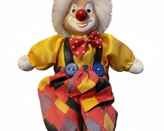 Vintage Porcelain Pierrot Clown Doll