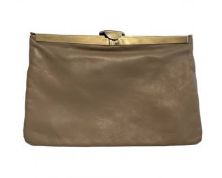 Vintage Block Leather Clutch