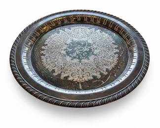 Silver Plated Ornate Serving Tray