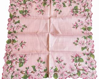 Vintage Floral Print Handkerchief