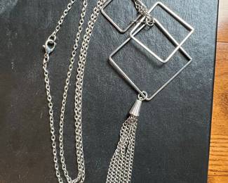 Custom Geometric Tassel Necklace