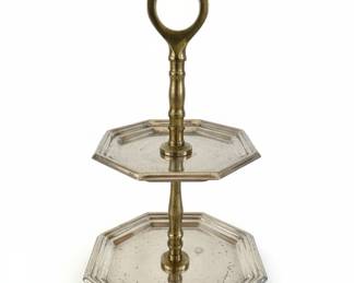 Two-Tier Octagonal Serving Stand