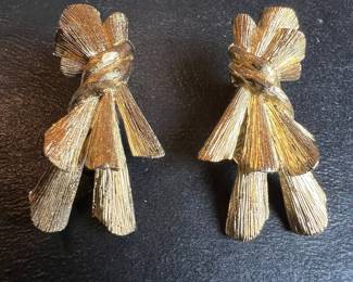 Monet Vintage Gold-Tone Clip-On Earrings