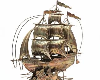 Berkeley Designs Metal Ship Music Box