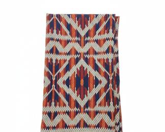 Vintage Geometric Pattern Silk Scarf