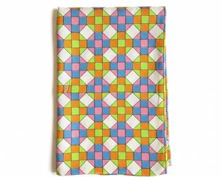Vintage Geometric Pattern Acetate Scarf