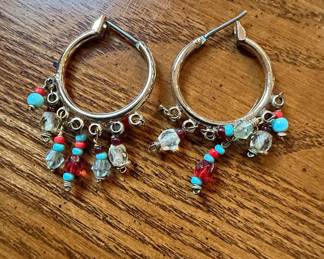 Artisan Beaded Hoop Earrings