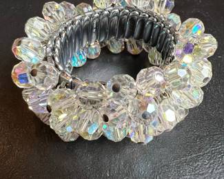 Vintage Aurora Borealis 'Cha Cha' Expansion Bracelet