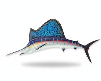 Vintage Fiberglass Sailfish Wall Mount