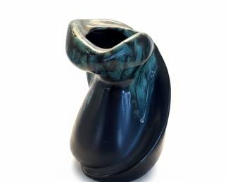 Mid-Century Modern Art Pottery Cornucopia Vase