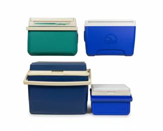 Collection of Four Vintage Portable Coolers