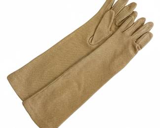 Vintage Metallic Gold Opera Gloves