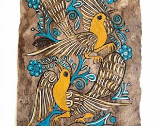 Mexican Amate Bark Painting Set