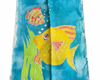 Maya Yecin Hand-Painted Silk Scarf