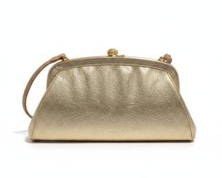 Vintage Metallic Gold Evening Clutch