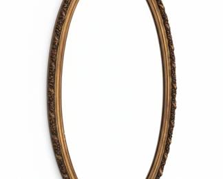 Vintage Oval Ornate Gold-Tone Wall Mirror