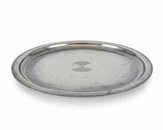 Silver-Plated Revolving Serving Tray