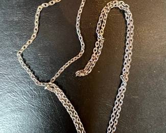 Silver-Tone Metal Cable Link Chain Necklace