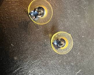 Blue Stone Stud Earrings