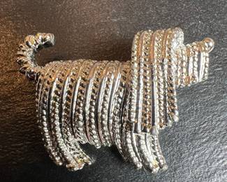 Sarah Coventry Silver-Tone Dog Brooch