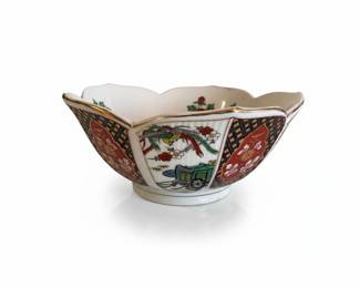 Vintage Heritage Mint Japanese Imari Porcelain Lotus Bowl