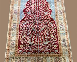 100% Persian pure silk mehrab design original silk from Quam