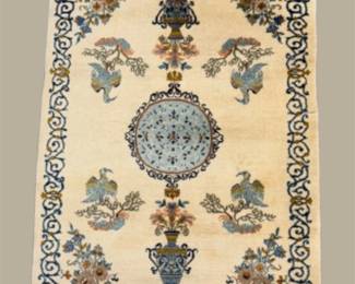 Antique Chinese 100% wool original 3x5 ft