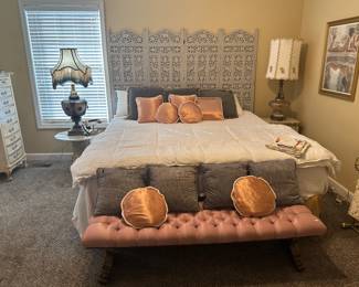Hollywood Regency style bedroom suite with a French provincial flare