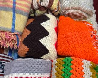 Colorful Throws Close View